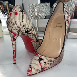 Christian Louboutin So Kate Python Painted Pumps